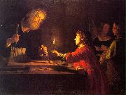 HONTHORST, Gerrit van Childhood of Christ sf oil on canvas